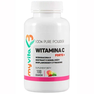 MyVita, Vitamin C Forte Plus, bioflavonoid, rose extract, powder, 100 g
