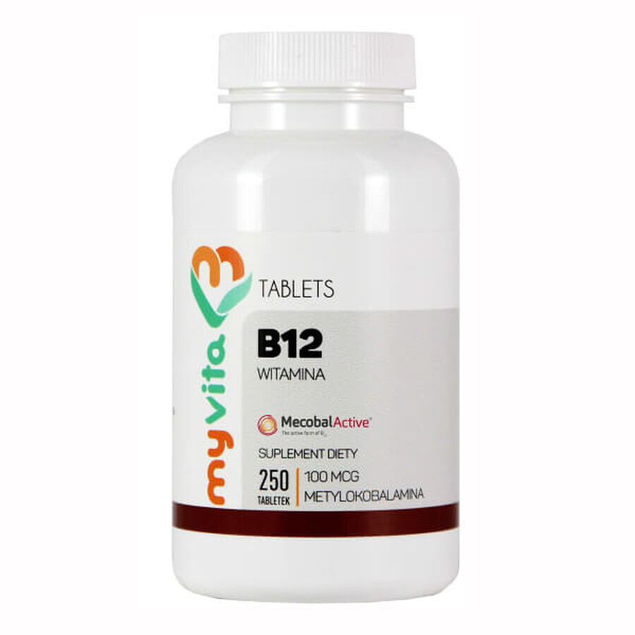 Buy MyVita, Vitamin B12, methylcobalamin 100 mcg, 250 tablets MyVita, Vitamin B12, methylcobalamin 100 mcg, 250 tablets