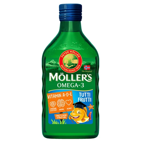 Tran di Moller Norvegese Gustoso - Integratore Alimentare Liquido con Ricchezza di Vitamine 250ml