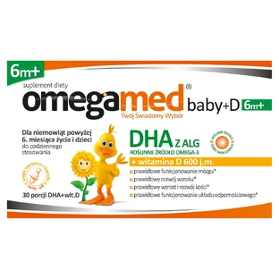 Omegamed Baby+D 6m+, DHA + vitamina D, más de 6 meses, 30 cápsulas twist-off