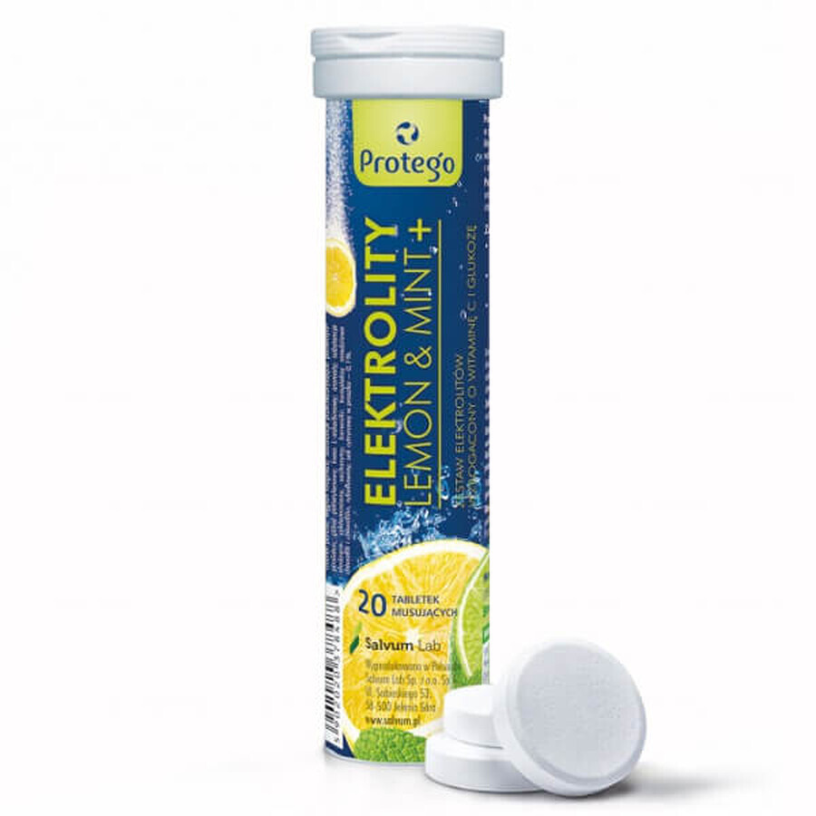 Comprar Protego Elektrolity Limón y Menta+, sabor limón y menta, 20 comprimidos efervescentes Protego Elektrolity Limón y Menta+, sabor limón y menta, 20 comprimidos efervescentes