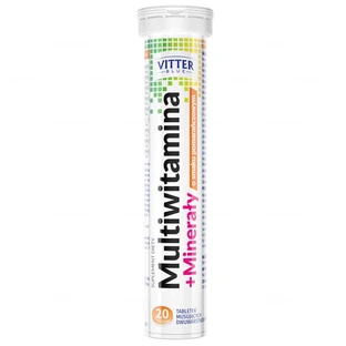 Multi-Vitamin  amp; Mineral Ergänzung Vitter Blue Orange Geschmack 20 Brausetabletten