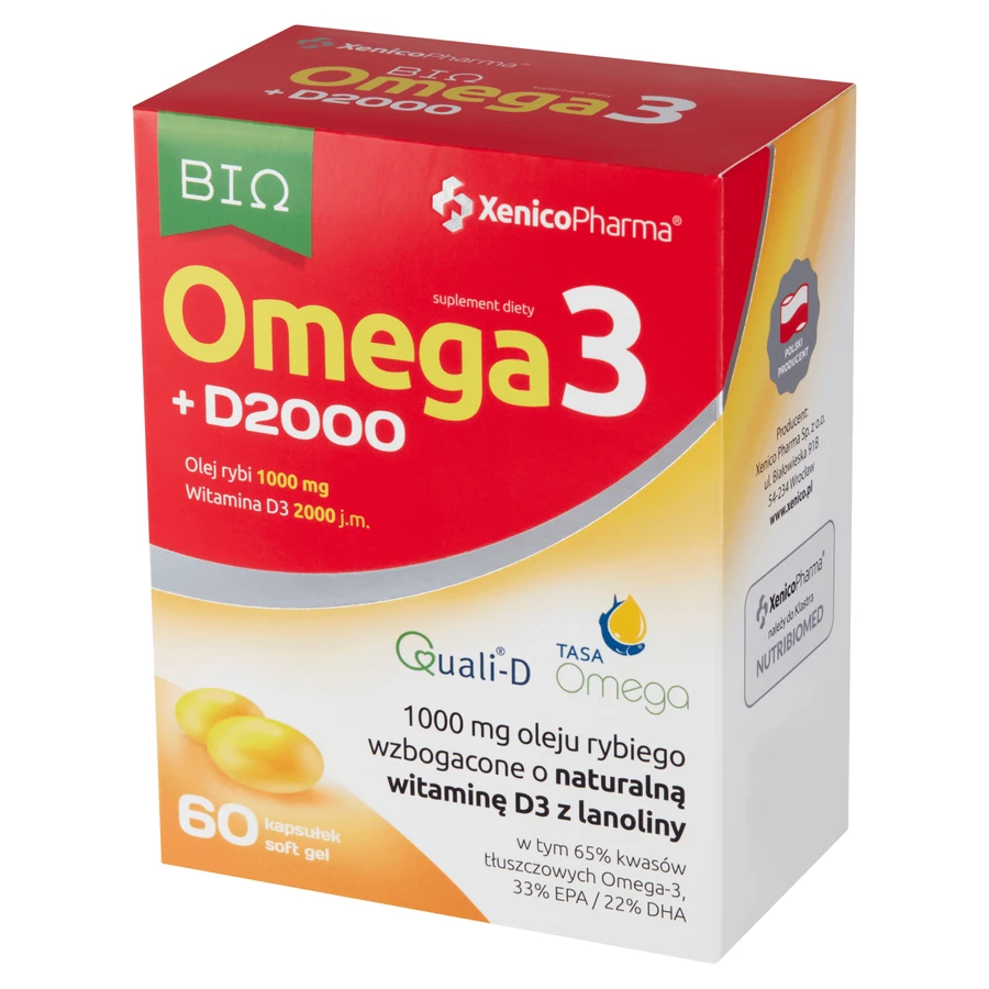 Bio Omega3 D2000, 60 capsules