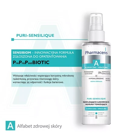 Pharmaceris A Puri-Sensilique, hydraterende en verzachtende tonic-mist, 200 ml