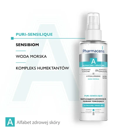 Pharmaceris A Puri-Sensilique, hydraterende en verzachtende tonic-mist, 200 ml