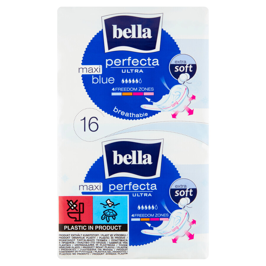 Comprar Bella Perfecta Ultra, compresas extra suaves con alas, Maxi Azul, 16 unid. Bella Perfecta Ultra, compresas extra suaves con alas, Maxi Azul, 16 unid.