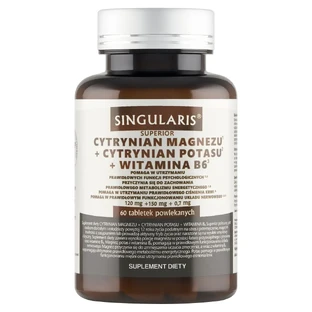 Singularis Superior Magnesium Citrate + Potassium Citrate + Vitamin B6, 60 film-coated tablets