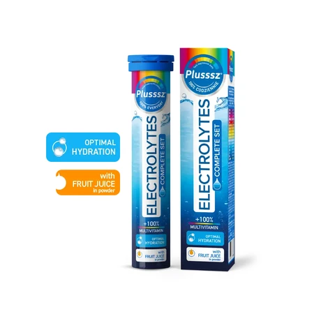 Plusssz Elektrolity + 100 % Multivitamine, Ananas-Mango, 24 Brausetabletten