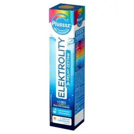 Plusssz Elektrolity + 100 % Multivitamine, Ananas-Mango, 24 Brausetabletten