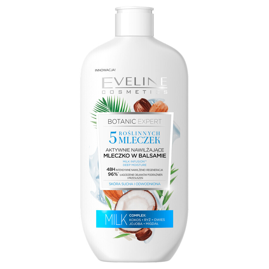 Boutique Eveline Cosmetics Botanic Expert, lait corporel activement hydratant en baume, peaux sèches et déshydratées, 350 ml Eveline Cosmetics Botanic Expert, lait corporel activement hydratant en baume, peaux sèches et déshydratées, 350 ml