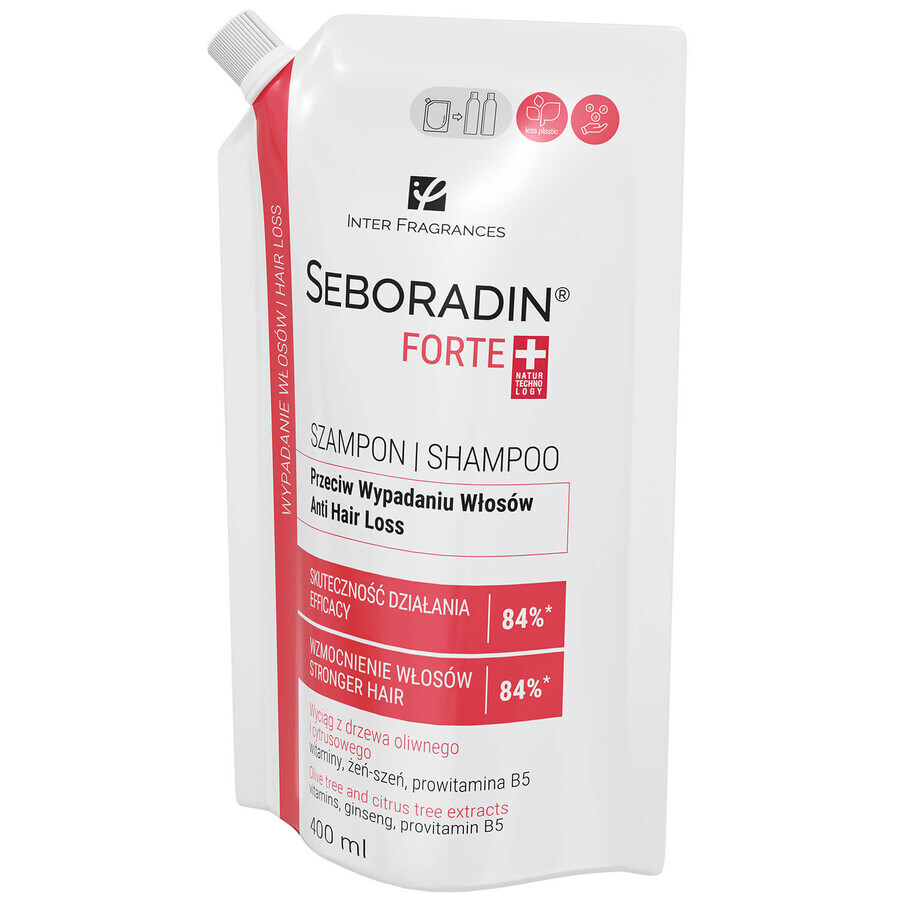Shop Seboradin Forte, Shampoo gegen Haarausfall, Nachfüllpackung, 400 ml Seboradin Forte, Shampoo gegen Haarausfall, Nachfüllpackung, 400 ml