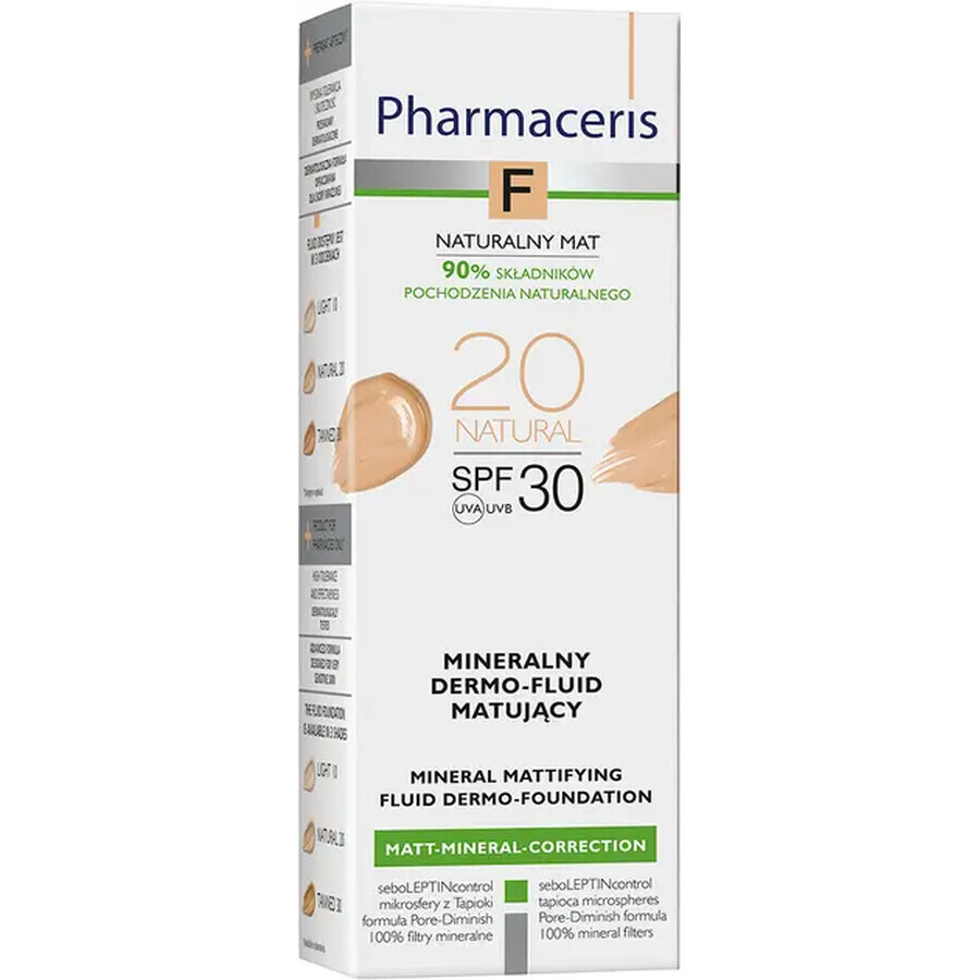 Fluido Minerale opacizzante Pharmaceris F SPF 30 Naturale 20, 30 ml