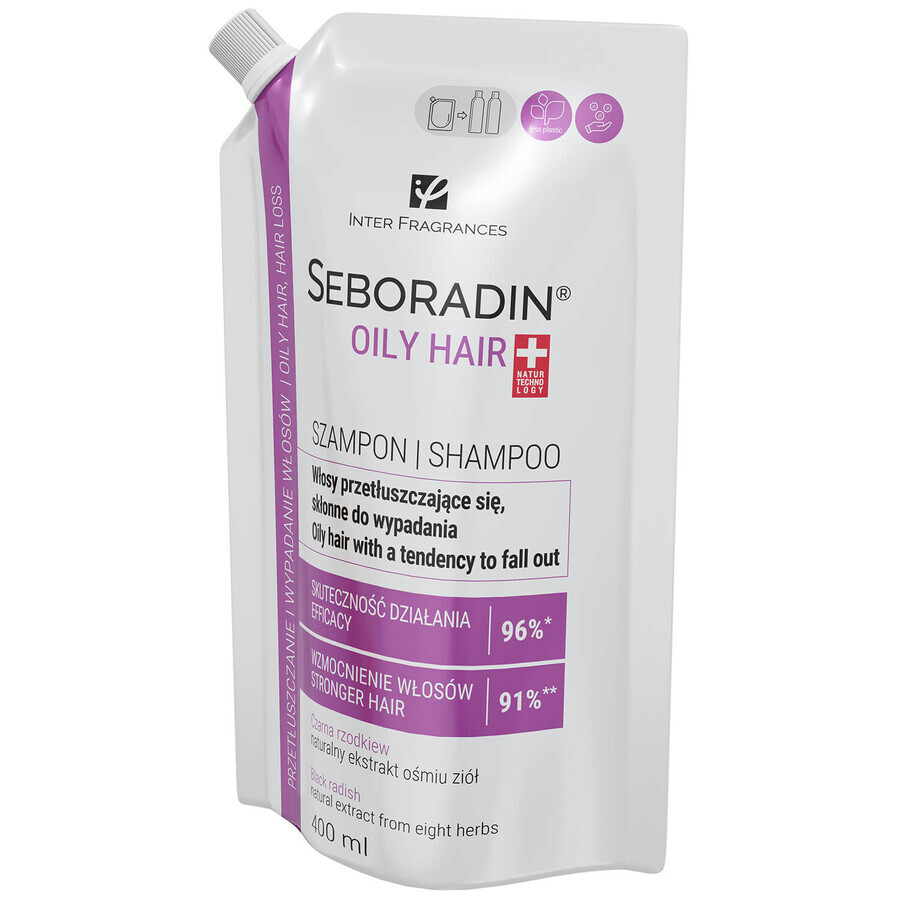 Buy Seboradin Oily Hair, shampoo for oily hair and hair prone to falling, refill, 400 ml Seboradin Oily Hair, shampoo for oily hair and hair prone to falling, refill, 400 ml