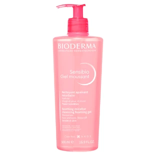 Bioderma Sensibio Gel Moussant, verzachtende micellaire gel voor het wassen van het gezicht, de gevoelige en overgevoelige huid, 500 ml
