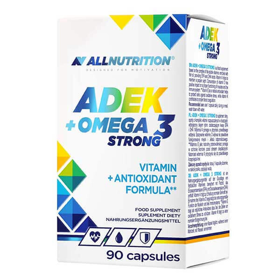 Cumpără Allnutrition ADEK + Omega 3 Strong, 90 capsule Allnutrition ADEK + Omega 3 Strong, 90 capsule