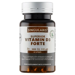 Singularis Superior, Vitamine D3 Forte 5000 IE, 60 zachte capsules
