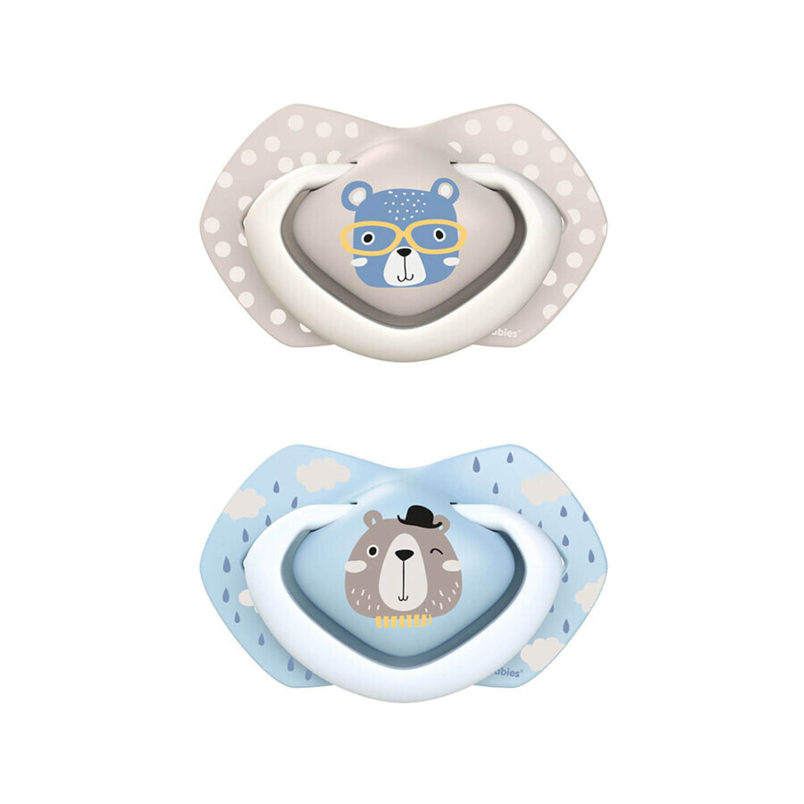 Acquista Canpol, Succhietto Calmante in Silicone 6-18m Simmetrico Bonjour 22/648, Blu, 2 Pezzi Canpol, Succhietto Calmante in Silicone 6-18m Simmetrico Bonjour 22/648, Blu, 2 Pezzi
