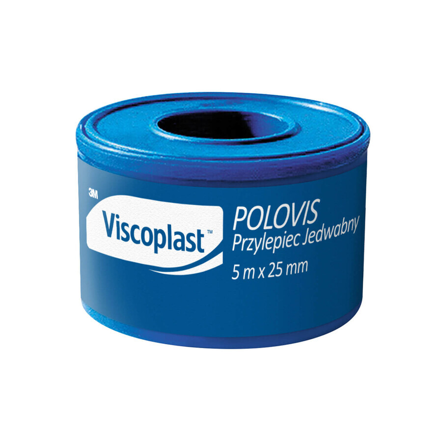 Cumpără Viscoplast Polovis, adeziv de mătase, 5 m x 25 mm, 1 bucată Viscoplast Polovis, adeziv de mătase, 5 m x 25 mm, 1 bucată