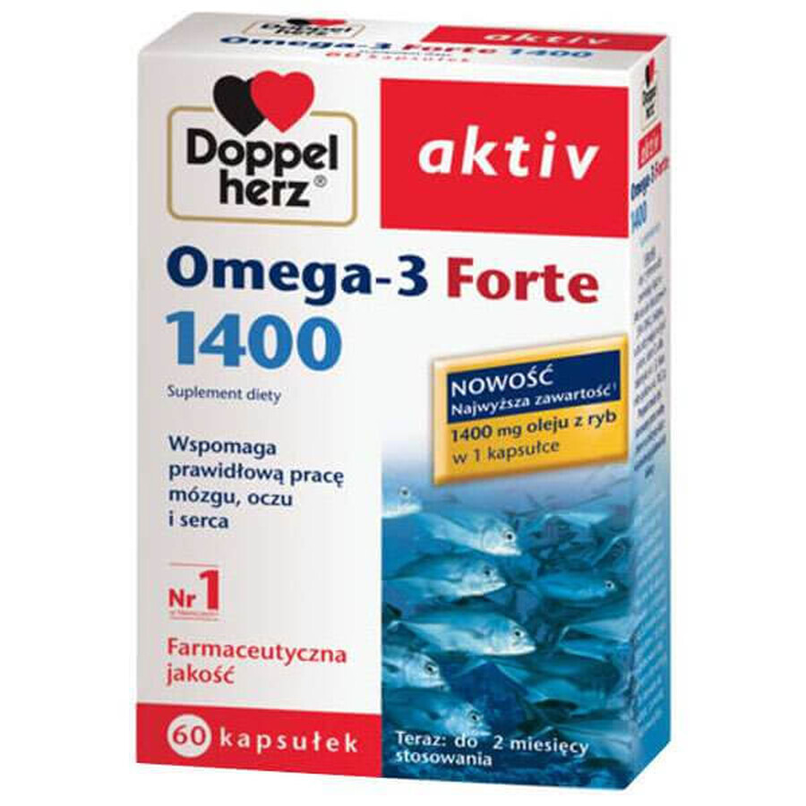 Buy Doppelherz aktiv Omega-3 Forte, 60 capsules Doppelherz aktiv Omega-3 Forte, 60 capsules