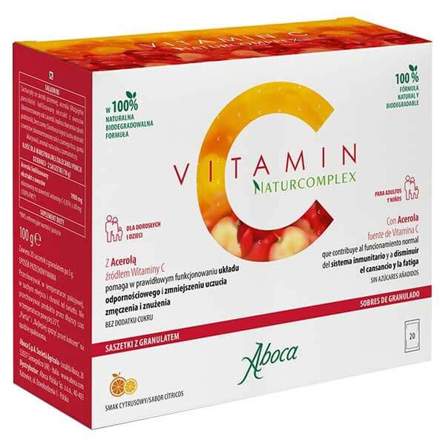 Vitamine C Naturcomplex, saveur agrumes, 5 gx 20 sachets