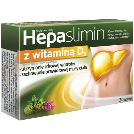 Hepaslimin met vitamine D3, 30 filmomhulde tabletten