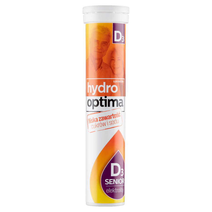 Buy HydroOptima Senior D3, electrolytes + vitamin D, 20 effervescent tablets HydroOptima Senior D3, electrolytes + vitamin D, 20 effervescent tablets