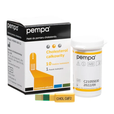 Pempa BK-C2: tiras de prueba de colesterol, 10 unidades