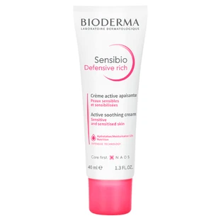 Bioderma Sensibio Defensive Rich, crema facial calmante, piel sensible, 40 ml