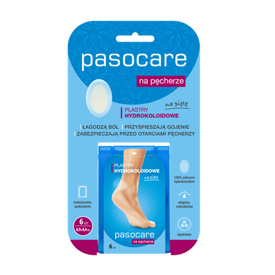 Buy Pasocare, hydrocolloid blister patches, 6.9 x 4.4 cm, 6 pieces Pasocare, hydrocolloid blister patches, 6.9 x 4.4 cm, 6 pieces