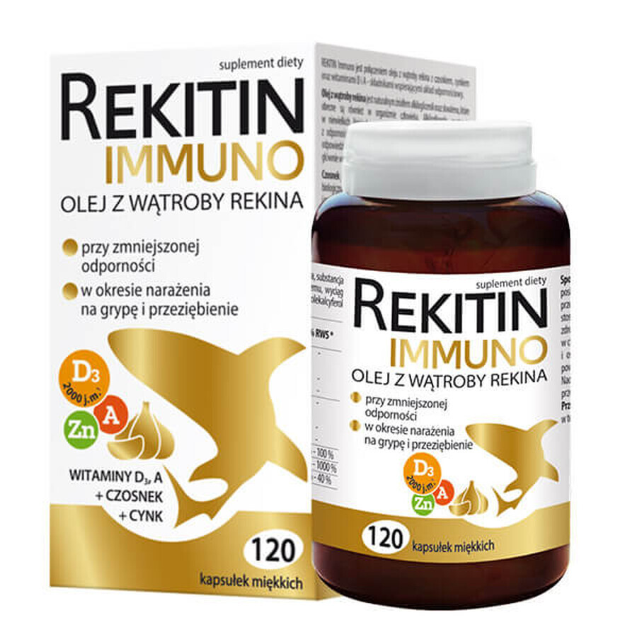 Rekitin Immuno, shark liver oil, 120 soft capsules
