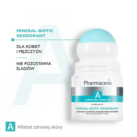 Pharmaceris A Overgevoelig Mineraal Biotisch, roll-on deodorant, 50 ml