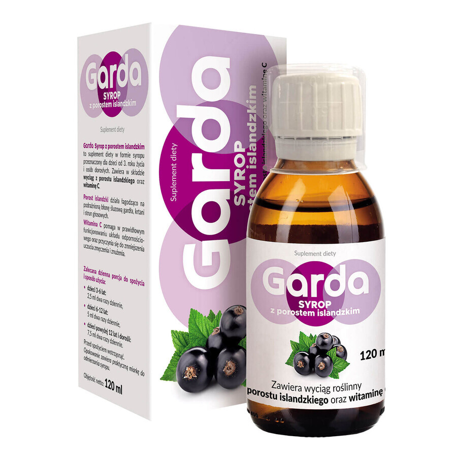 Sirop de Garda au Lichen Islandais, 120 ml