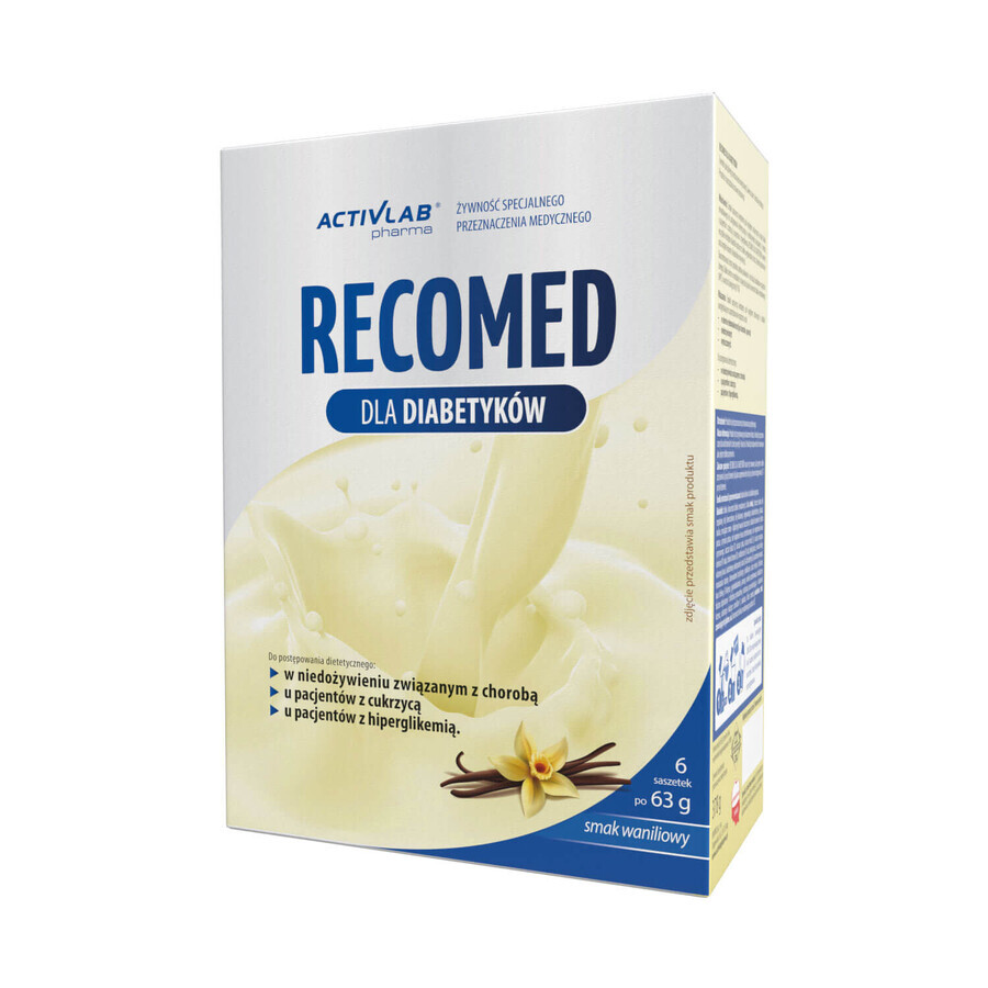 Comprar Activlab Pharma RecoMed para Diabéticos, preparado nutricional, sabor vainilla, 63 g x 6 sobres Activlab Pharma RecoMed para Diabéticos, preparado nutricional, sabor vainilla, 63 g x 6 sobres