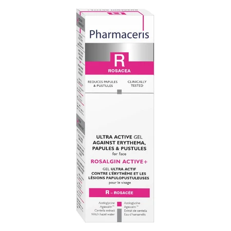 Pharmaceris R Rosalgin Active+, gel ultra-actif pour érythème et lésions papulopustuleuses, 30 ml