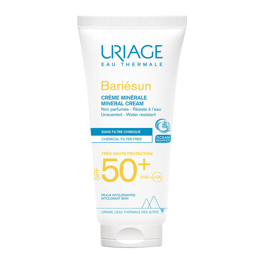 Comprar Uriage Bariesun, crema mineral para rostro y cuerpo, piel hipersensible con intolerancias, FPS 50+, 100 ml Uriage Bariesun, crema mineral para rostro y cuerpo, piel hipersensible con intolerancias, FPS 50+, 100 ml