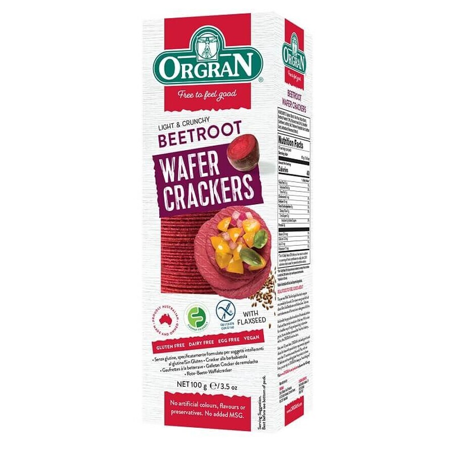 Buy Beetroot and flax seed crackers, 100 g, Orgran Beetroot and flax seed crackers, 100 g, Orgran