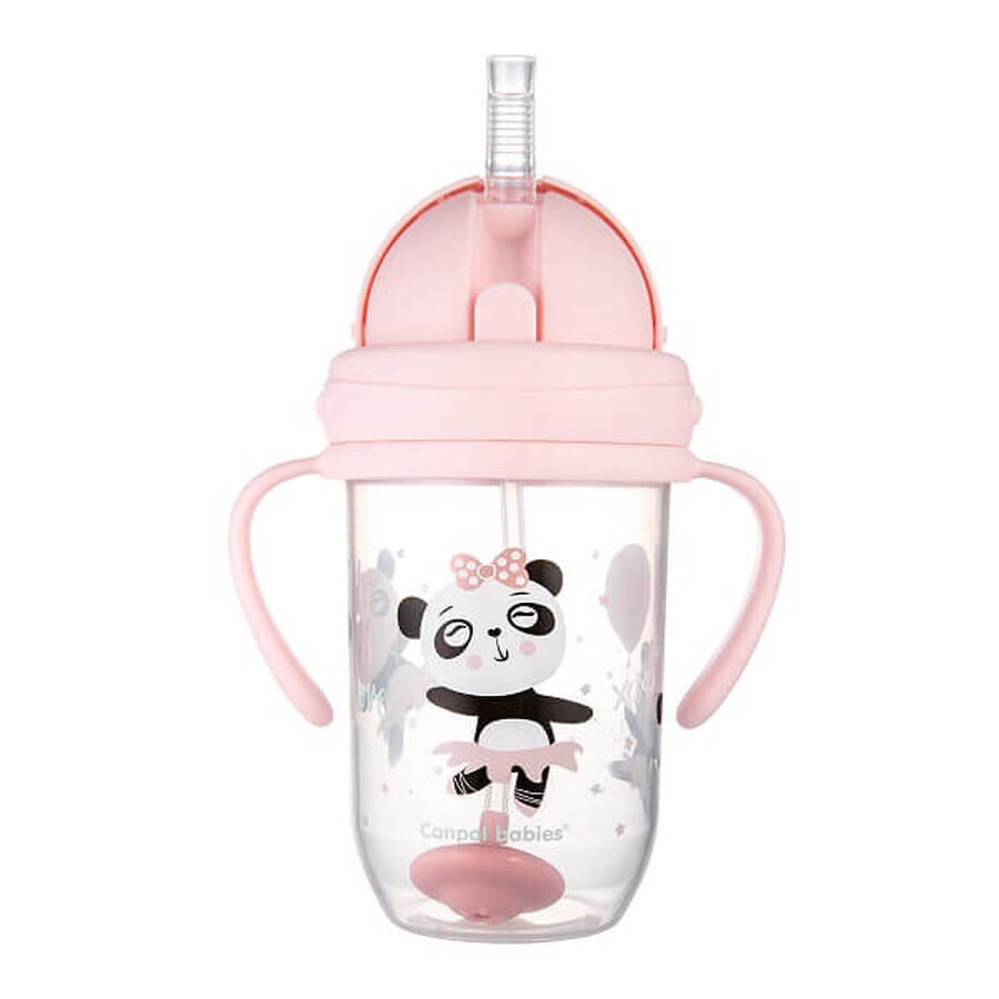 Cumpără Canpol Babies, pahar picurător cu tub și greutate, Exotic Animals, roz, 56/606, de la 6 luni, 270 ml Canpol Babies, pahar picurător cu tub și greutate, Exotic Animals, roz, 56/606, de la 6 luni, 270 ml