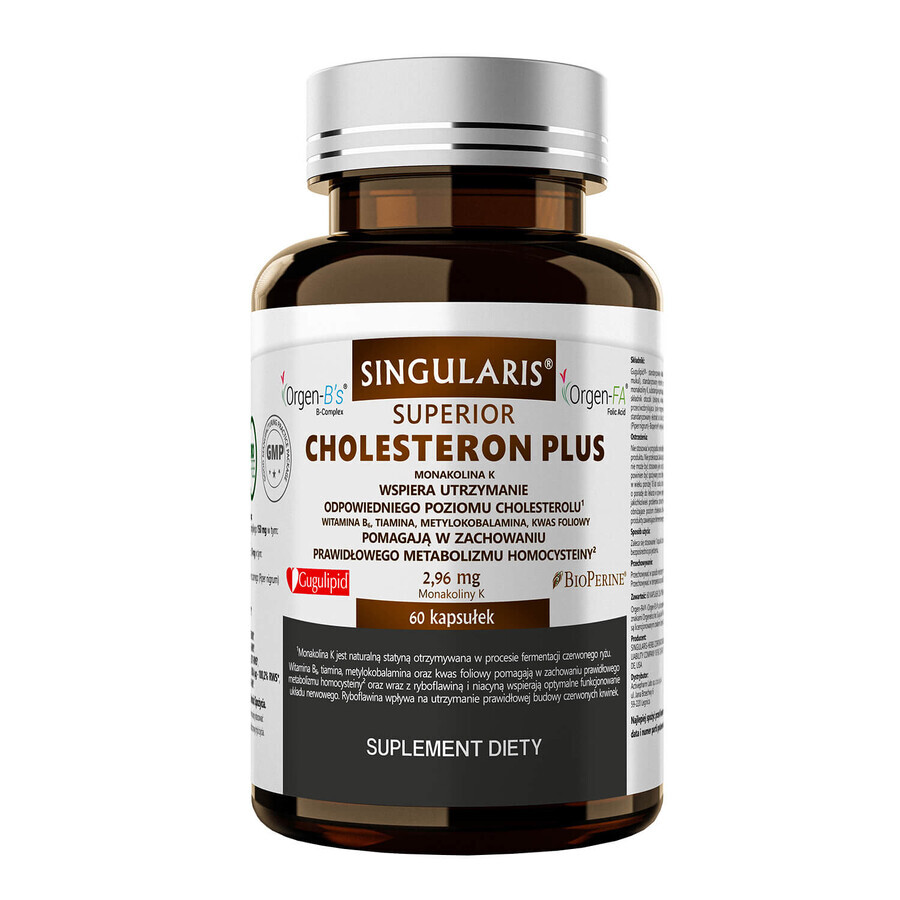 Acquista Supplemento dietetico migliorato per il colesterolo Singularis, 60 capsule. Supplemento dietetico migliorato per il colesterolo Singularis, 60 capsule.