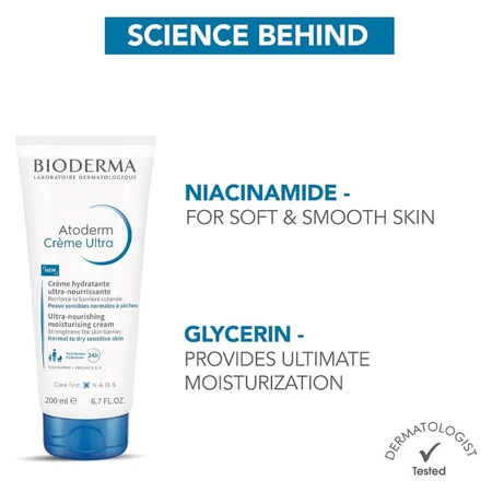 Bioderma Atoderm Ultra Feuchtigkeitscreme, 200 ml
