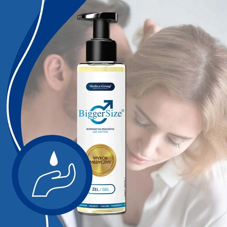 Gel para aumentar y engrosar el pene BiggerSize, 150 ml, Medica-Group