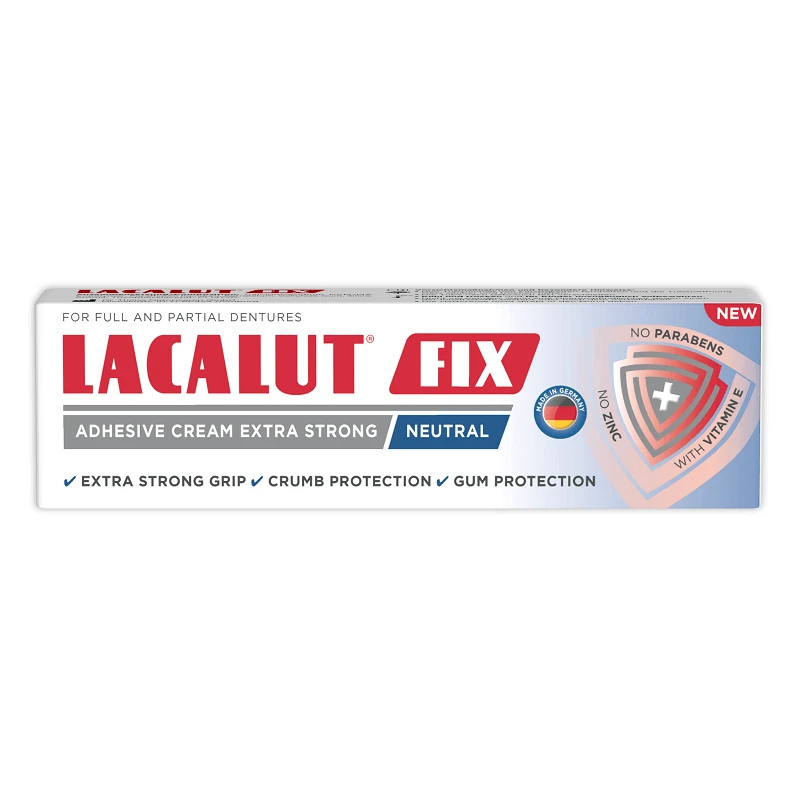 Lacalut Fix Neutral adhesive cream, 40 g, Theiss Naturwaren