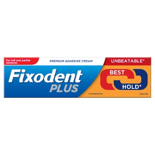 Best Hold Denture Adhesive Cream, 40 g, Fixodent Plus