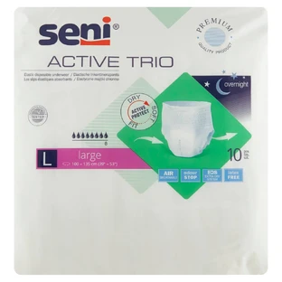 Seni Active Trio, culotte élastique absorbante, Large, 100-135 cm, 10 pièces