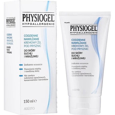 Physiogel Daily Hydraterende, romige douchegel, droge en gevoelige huid, 150 ml