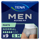 Tena Men Active Fit Pants, saugf&#228;hige Slips f&#252;r M&#228;nner, Gr&#246;&#223;e S/M, 75-105 cm, Normal, 9 St&#252;ck