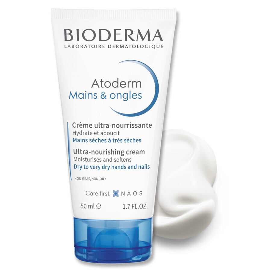 Bioderma Atoderm Mains & Ongles, Ultra-nourishing cream for hands and nails, 50 ml Bioderma Atoderm Mains & Ongles, Ultra-nourishing cream for hands and nails, 50 ml