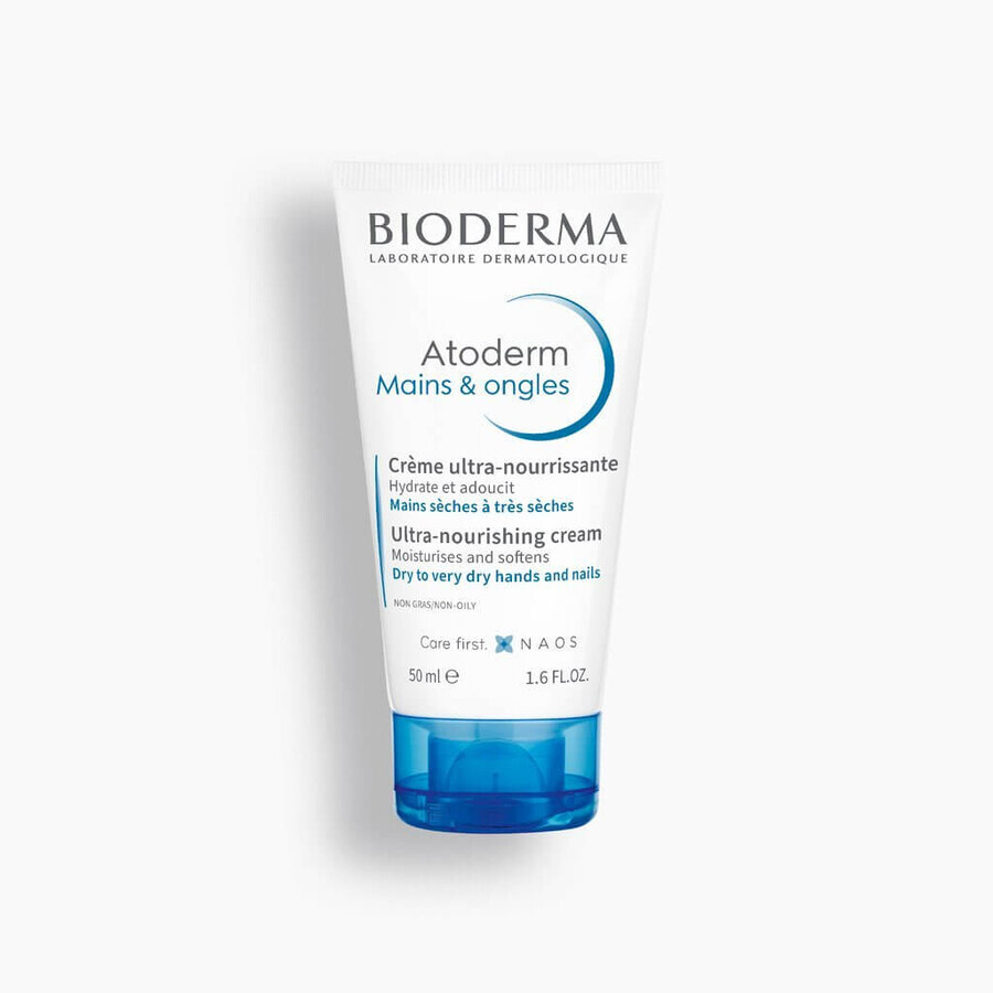 Bioderma Atoderm Mains & Ongles, Ultra-nourishing cream for hands and nails, 50 ml Bioderma Atoderm Mains & Ongles, Ultra-nourishing cream for hands and nails, 50 ml