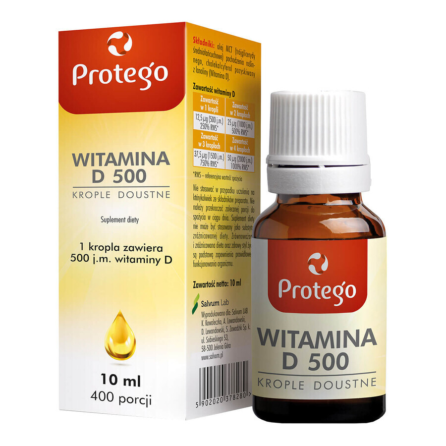 Buy Protego Vitamin D 500, 10 ml Protego Vitamin D 500, 10 ml