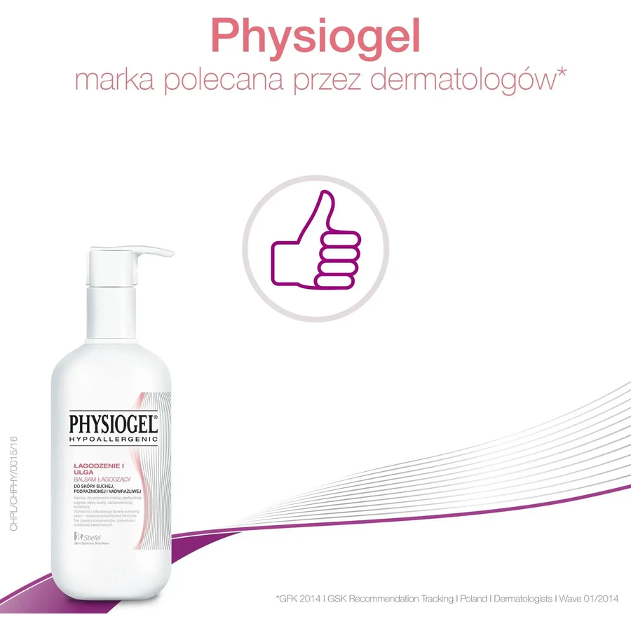 Physiogel Soothing and Relief, verzachtende balsem, droge, geïrriteerde en overgevoelige huid, 400 ml