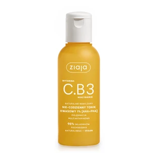 Ziaja Vitamina C.B3 Niacinamida, tónico ácido no diario 1% [AHA+PHA], 120 ml